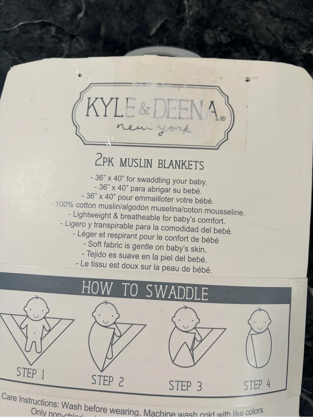 Kyle & Deena baby girl muslin swaddle blankets - Picture 5 of 8